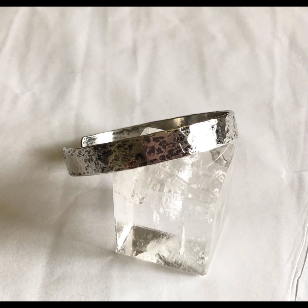 Artisan Made Hand Hammered Sterling Cuff Bracelet